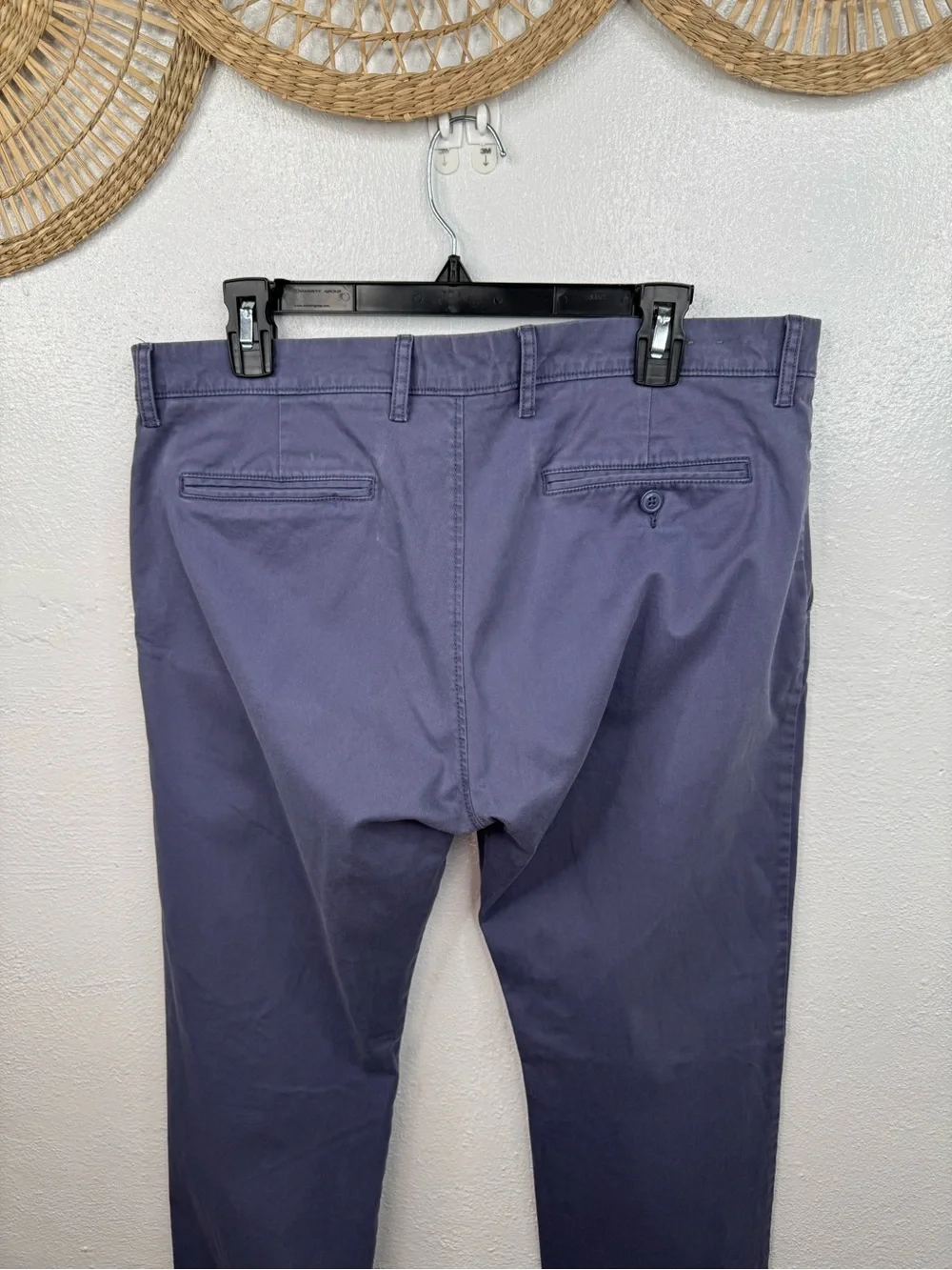 J.Crew Chino Pants Mens 34x32 Blue 484 Slim Tapered Flat Front Stretch